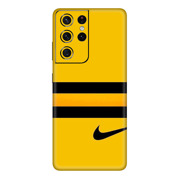 Samsung Galaxy S21 Series Nike Yellow Mobile Skin