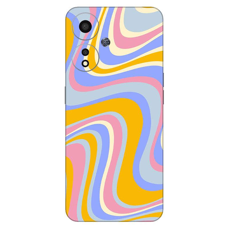 Oppo A Series Rainbow Yellow Swirl Mobile Skin