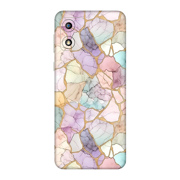 Motorola E Series Rainbow Marble Mobile Skin