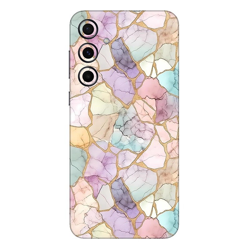 Samsung A Series Rainbow Marble Mobile Skin