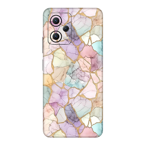 Poco X5 Series Rainbow Marble Mobile Skin