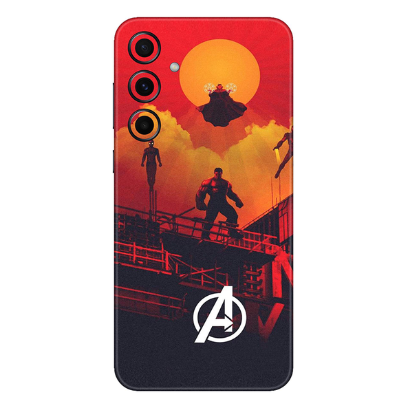 Samsung A Series Avengers Mobile Skin Red