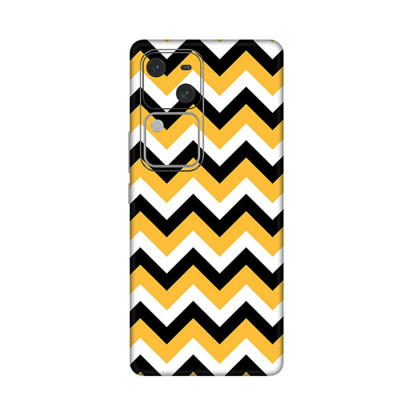 Vivo V Series Yellow Strips Mobile Cover