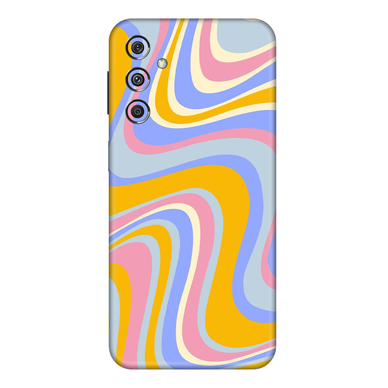 Samsung M Series Rainbow Yellow Swirl Mobile Skin