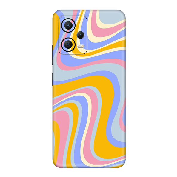 Poco X5 Series Rainbow Yellow Swirl Mobile Skin