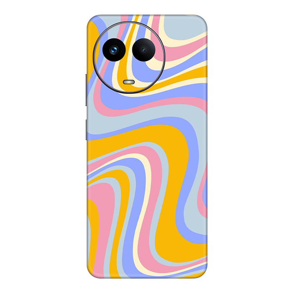 realme 11 Series Rainbow Yellow Swirl Mobile Skin