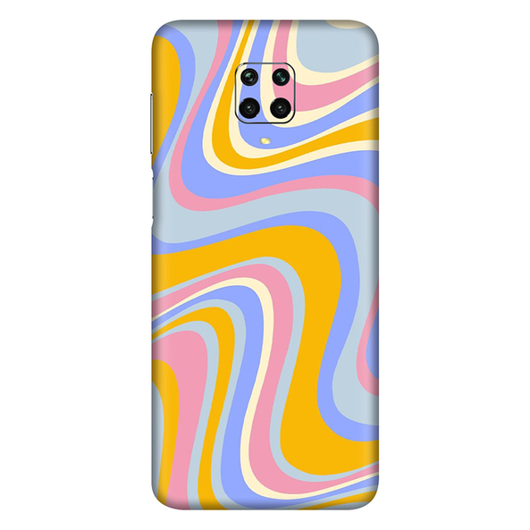 Xiaomi Redmi 9 Rainbow Yellow Swirl Mobile Skin