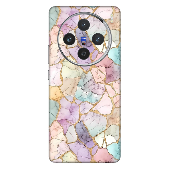 Vivo X series Rainbow Marble Mobile Skin