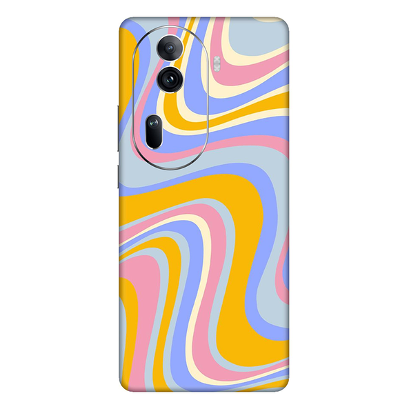 Oppo Reno Series Rainbow Yellow Swirl Mobile Skin