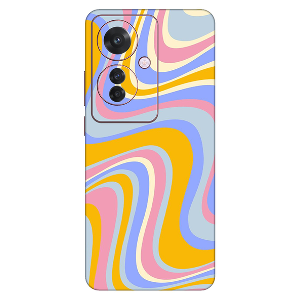 Oppo F Series Rainbow Yellow Swirl Mobile Skin