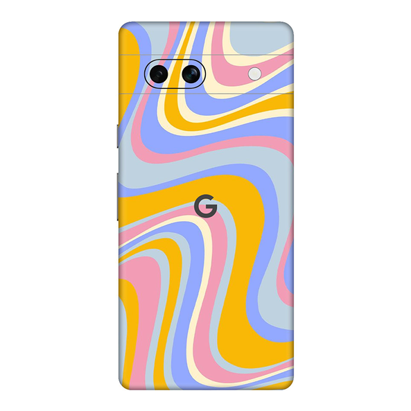 Google Pixel 7 Series Rainbow Yellow Swirl Mobile Skin