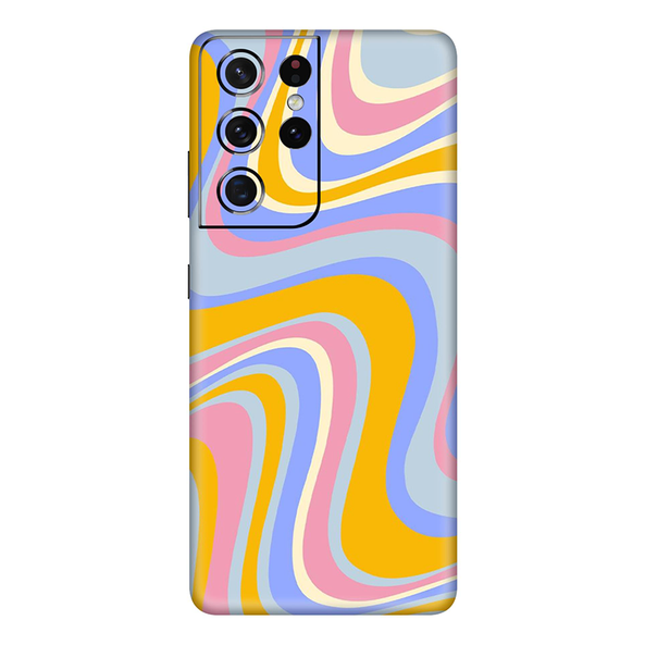 Samsung Galaxy S21 Series Rainbow Yellow Swirl Mobile Skin