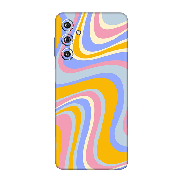 Samsung F Series Rainbow Yellow Swirl Mobile Skin