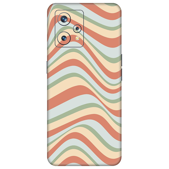 Realme 9 Series Retro Blue Swirl Mobile Skin