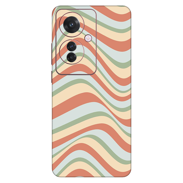 Oppo F Series Retro Blue Swirl Mobile Skin