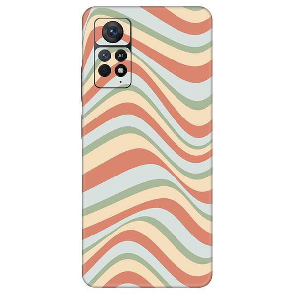 Xiaomi Redmi Note 11 Series Retro Blue Swirl Mobile Skin