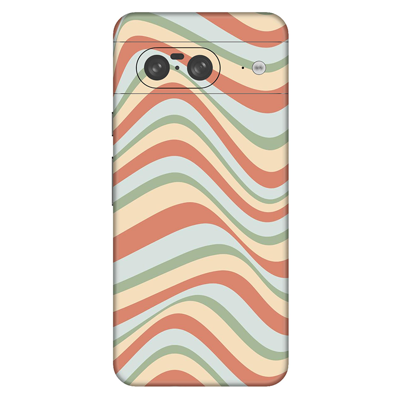 Google Pixel 8 Series  Retro Blue Swirl Mobile Skin