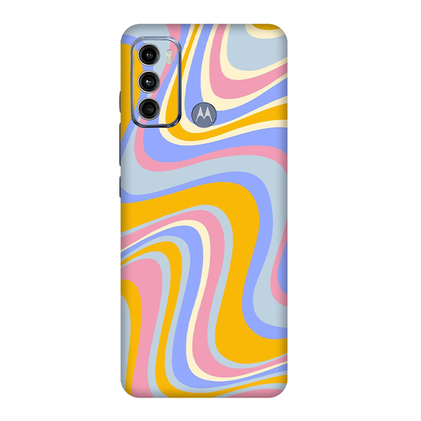 Motorola G Series Rainbow Yellow Swirl Mobile Skin