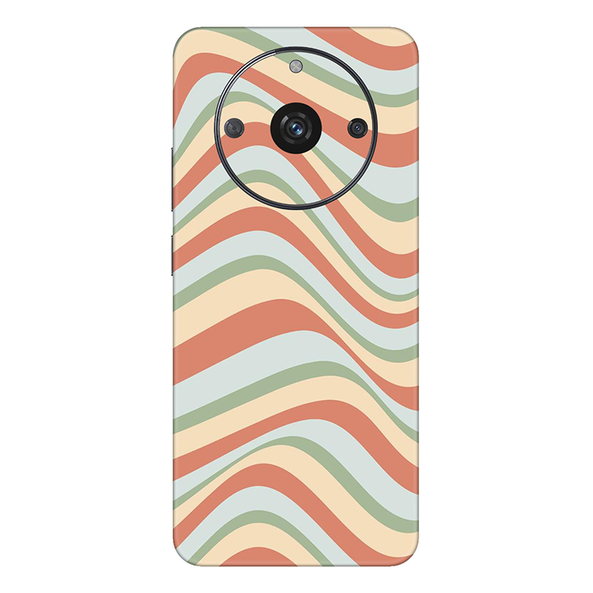 Realme Narzo Series Retro Blue Swirl Mobile Skin