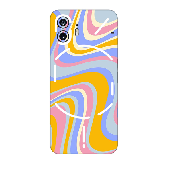 Nothing Series Rainbow Yellow Swirl Mobile Skin