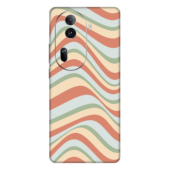 Oppo Reno Series Retro Blue Swirl Mobile Skin