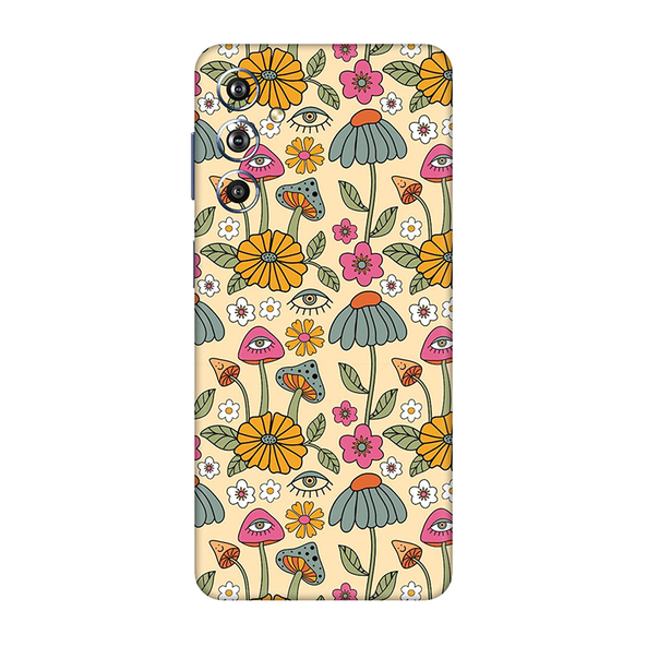 Samsung F Series Retro Mushroom With Flower Mobile Skin