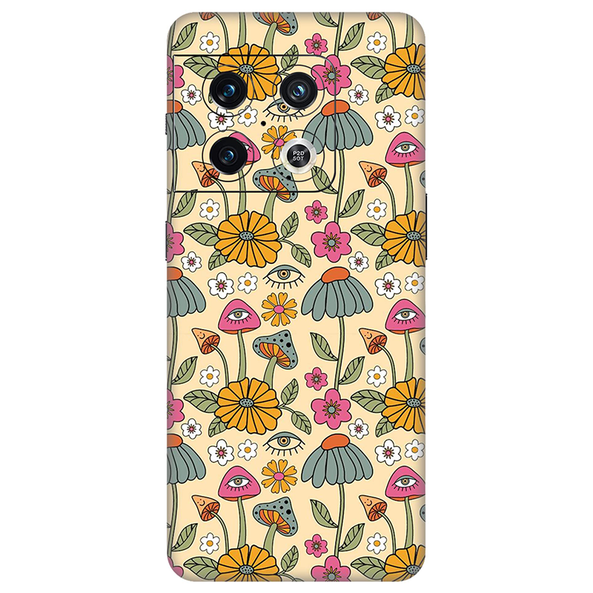 Oneplus 10 Series Retro Mushroom With Flower Mobile Skin