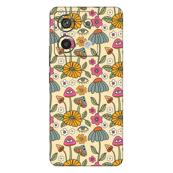 Xiaomi Redmi Note 13 Series Retro Mushroom With Flower Mobile Skin