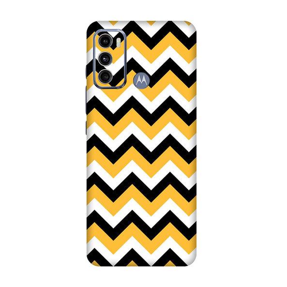 Motorola G Series Yellow Strips Mobile Cover