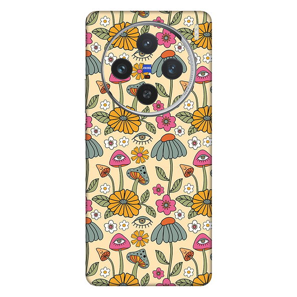 Vivo X series Retro Mushroom With Flower Mobile Skin