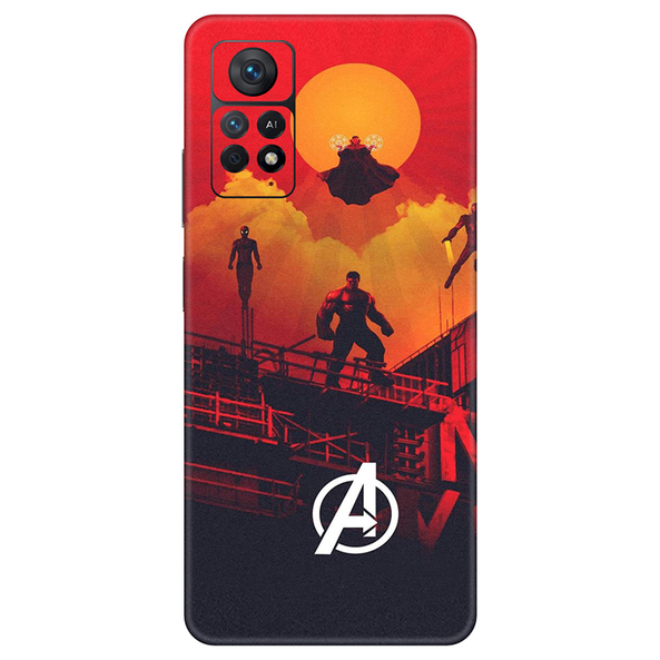 Xiaomi Redmi Note 11 Series Avengers Mobile Skin Red