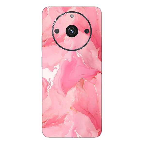 Realme Narzo Series Salmon Pink Marble Mobile Skin