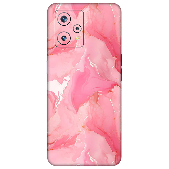 Realme 9 Series Salmon Pink Marble Mobile Skin