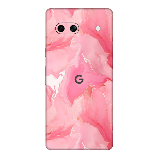 Google Pixel 7 Series Salmon Pink Marble Mobile Skin