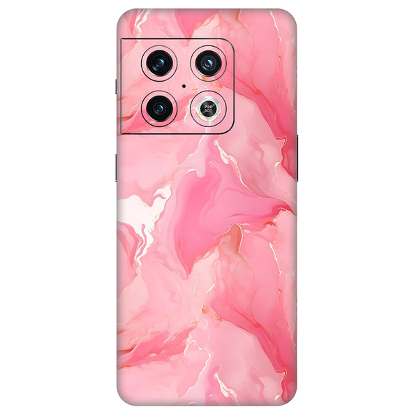 Oneplus 10 Series  Salmon Pink Marble Mobile Skin