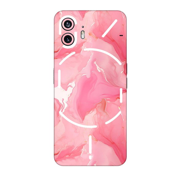 Nothing Series Salmon Pink Marble Mobile Skin