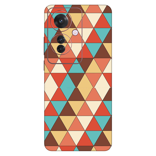 Oppo F Series Seamless Multicolored  Triangle Mobile Skin