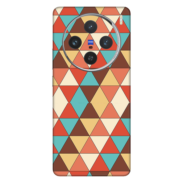 Vivo X series Seamless Multicolored  Triangle Mobile Skin