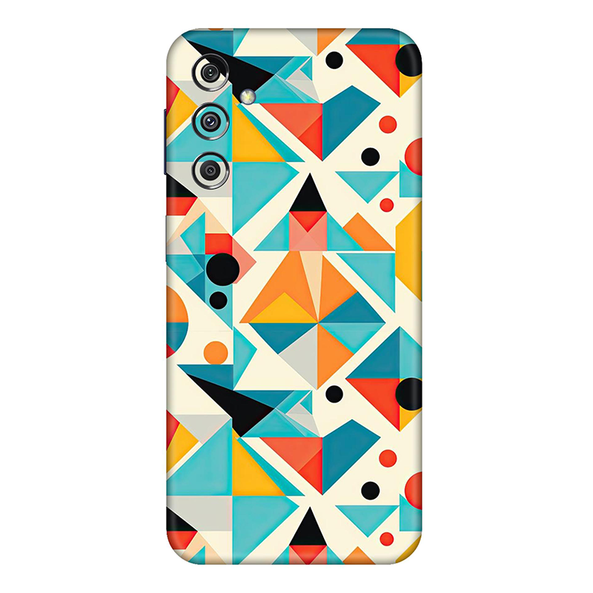 Samsung M Series Blue Sqaure Shape Geometric Mobile Skin