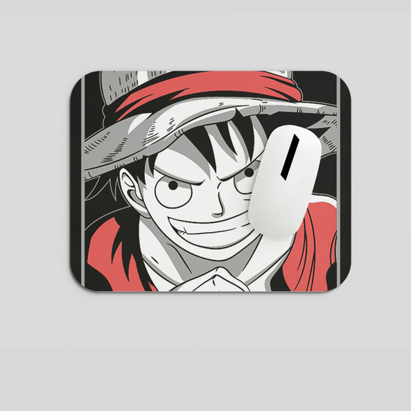 Monkey D. Luffy black and white Anime Mousepad