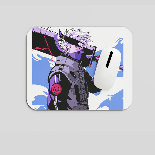 Kakashi Hatake With Sword Anime Mousepad