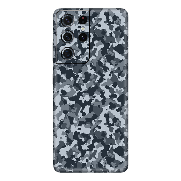 Samsung Galaxy S21 Series Black Camouflage Mobile Skin