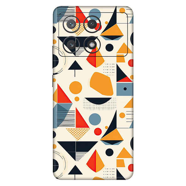 Poco X6 Series Black Multi Shape Geometric Mobile Skin