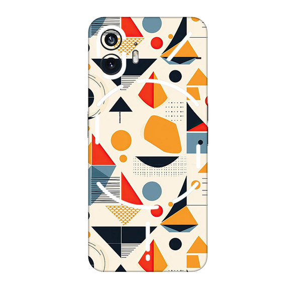 Nothing Series Black Multi Shape Geometric Mobile Skin