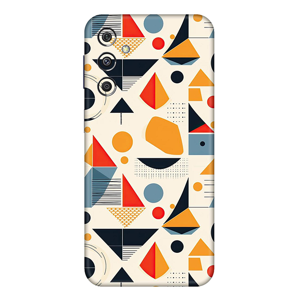 Samsung M Series Black Multi Shape Geometric Mobile Skin