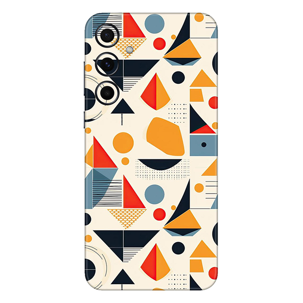 Samsung A Series Black Multi Shape Geometric Mobile Skin