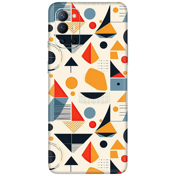 Oneplus 9 sereis  Black Multi Shape Geometric Mobile Skin