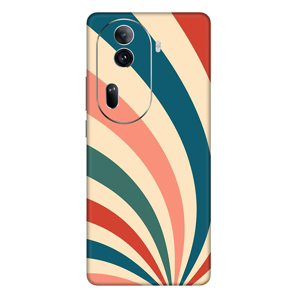 Oppo Reno Series Blue Abstract Strips Mobile Skin