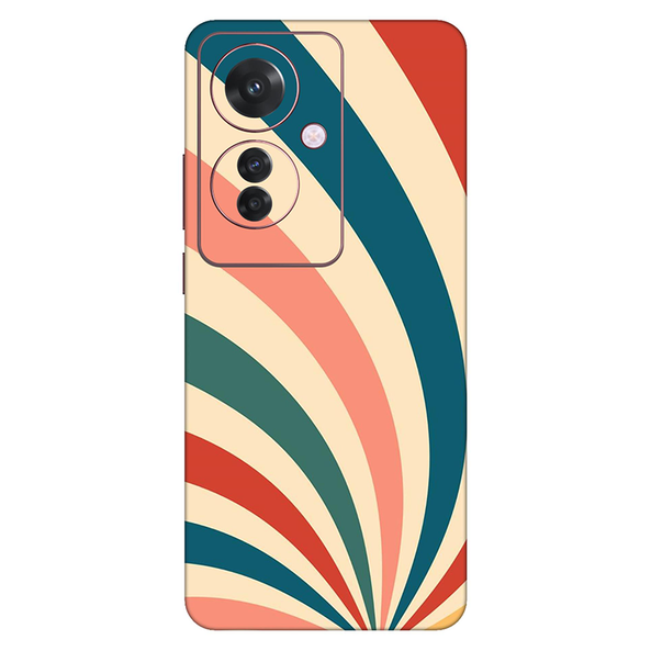 Oppo F Series Blue Abstract Strips Mobile Skin