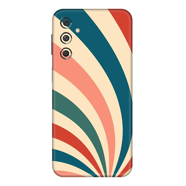 Samsung M Series Blue Abstract Strips Mobile Skin